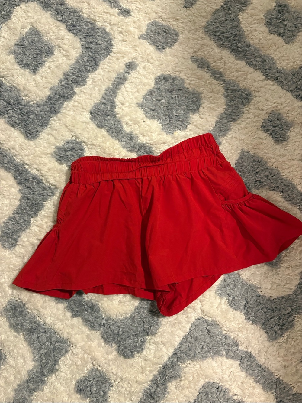 TCEC Red Women's Skort Shorts with Elastic Waistband